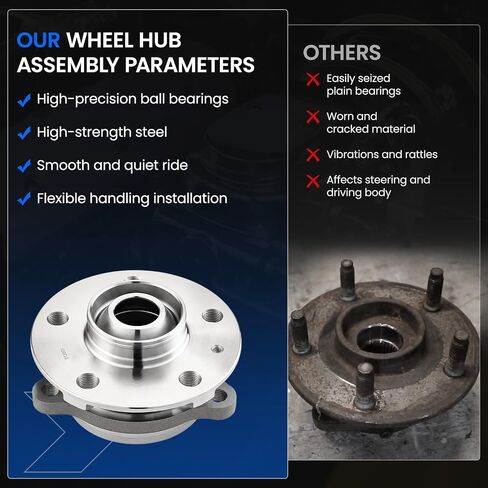 513301 محمل العجلات الأمامية/الخلفية ومجموعة المحور متوافقة مع Audi A4 A5 A6 A7 A8 Quattro allroad Q5 RS5 RS7 S4 S5 S6 S7 S8 SQ5، 5 عروة واحدة in Saudi Arabia