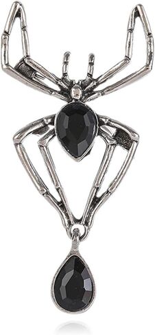 Halloween Bat Brooch Pins for Women Punk Gothic Crystal Rhinestone Spider Insect Brooch Pin in Saudi Arabia