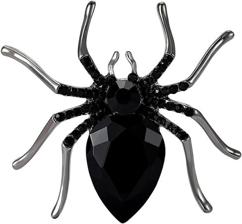 Sparkling Rhinestone Spider Broch for Women White Blue Red Black Crystal Zircon Spider Broch Halloween Gothic Spider Jewelry Reptile Lapel Pins Birthday Christmas Prom Banquet Party Dress Jewelry Accessories in Saudi Arabia