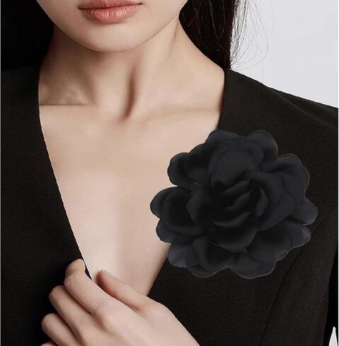 Flower Brooche for Women Satin Fabric Rose Flower Brooches Handmade Flowers Pins for Clothing Wedding Party Dance Banquet Ceremony Versatile Accessory in Saudi Arabia