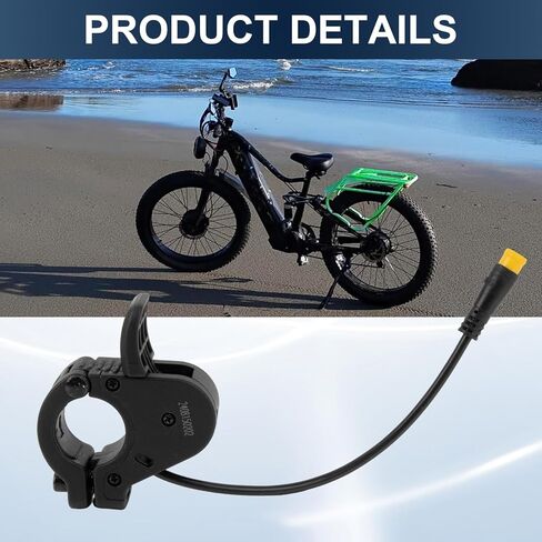 PSLER E-Bike Throttle 3 Pin - 300X Thumb Throttle Compatible with 7/8inch 22mm Handlebars 12v 24v 36v 48v 60v 72v Electric Bicycle Scooter 3 Pin Waterproof Plug in Saudi Arabia