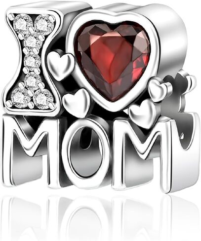 سحر Love Mom من الفضة الإسترليني عيار 925 للأساور والقلائد المصنوعة من الخرز المتدلي للنساء in Kuwait