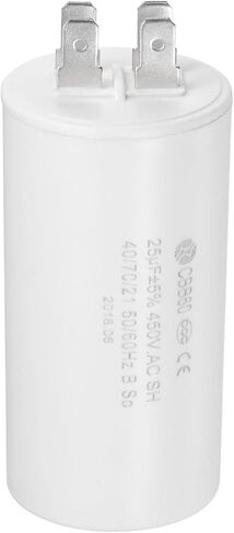 uxcell CBB60 Run Capacitor 50uF 450V AC Double Insert 50/60Hz Cylinder 94x49mm White for Air Compressor Water Pump Motor in Saudi Arabia