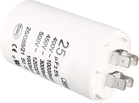 uxcell CBB60 Run Capacitor 50uF 450V AC Double Insert 50/60Hz Cylinder 94x49mm White for Air Compressor Water Pump Motor in Saudi Arabia