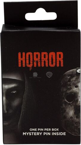 Warner Bros. Horror Movies Mystery Enamel Pin Blind Box Series, Gizmo, Sandworm, IT's Balloon, Jason's Hockey Mask, A Nightmare on Elm Street Sign, or The Nun in Saudi Arabia