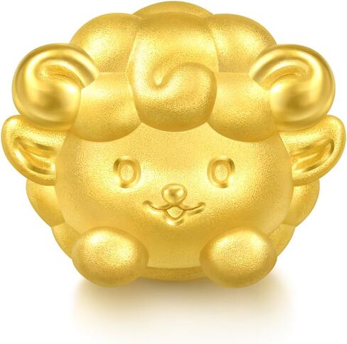 CHOW SANG SANG 999 24K Solid Gold Cute Adorable Mini Chinese Zodiac Goat charm bracelet for Women & Men 17cm 95966C in Saudi Arabia