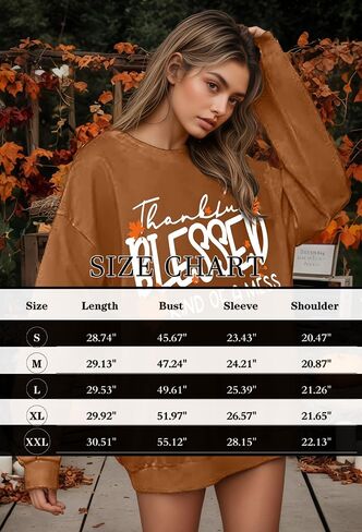 Thanksgiving Sweatshirts for Women Fall Crewneck Sweatshirt Long Sleeve Blessed Shirts Turkey Graphic Pullover Tops in Saudi Arabia