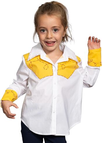 Jessie Cowgirl Kids Children Halloween Costume Cosplay Long Sleeve Button Up Shirt in Saudi Arabia