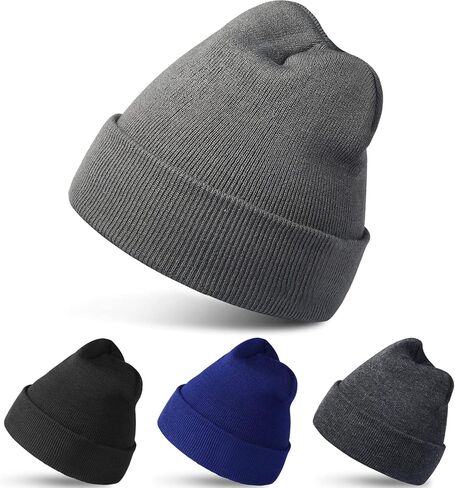 3-Pack / 4-Pack Beanies Four Seasons Hats Knitted Cap for Men & Women in Saudi Arabia