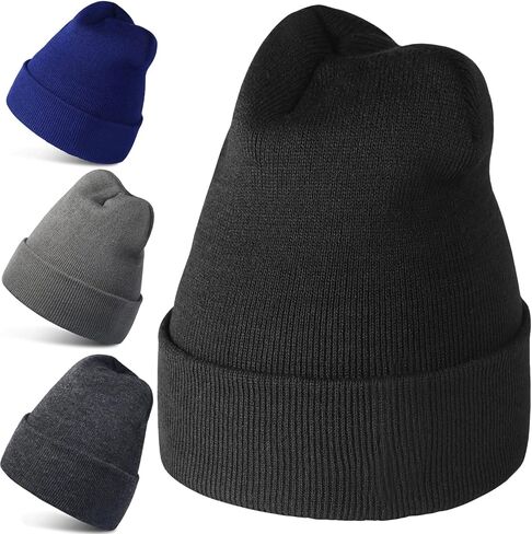 3-Pack / 4-Pack Beanies Four Seasons Hats Knitted Cap for Men & Women in Saudi Arabia