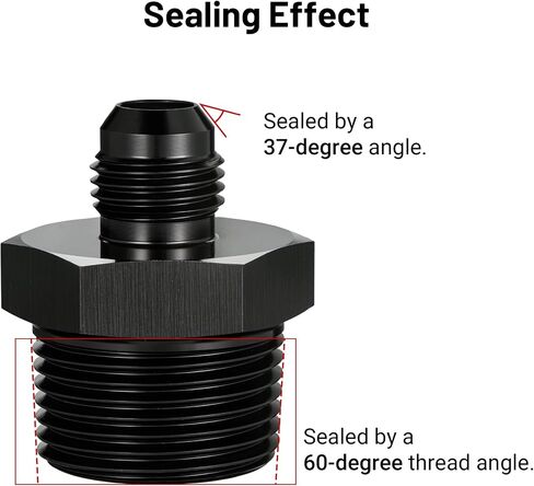 EVIL ENERGY 6AN Male Flare to 3/4" NPT Pipe Fitting Adapter Straight Aluminum Black in Saudi Arabia