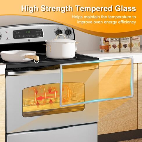 WB56X22160 Range Oven Inner Door Glass for GE Electric Ranges, Wall Oven, Gas Range, Electric Oven, Compatible with Hotpoint, RCA, and Kenmore Oven, Part Numbers: WB55T10191, WB56X26391 in Saudi Arabia