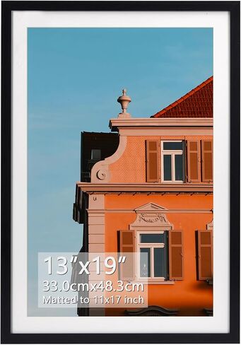 إطار صورة Rempry مقاس 8x10، صور عرض 5x7 مع حصيرة أو 8x10 بدون حصيرة، إطار صورة للتعليق على الحائط أو سطح الطاولة مع زجاج شبكي مقاوم للكسر، أسود، عبوة واحدة in Kuwait