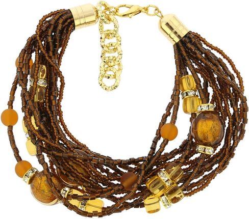 Glass Of Venice Murano Glass Alessia Bracelet - Golden Brown in Saudi Arabia