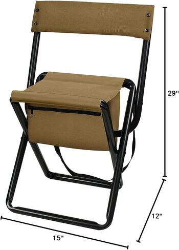 Rothco Deluxe Folding Stool with Pouch, Black in Kuwait