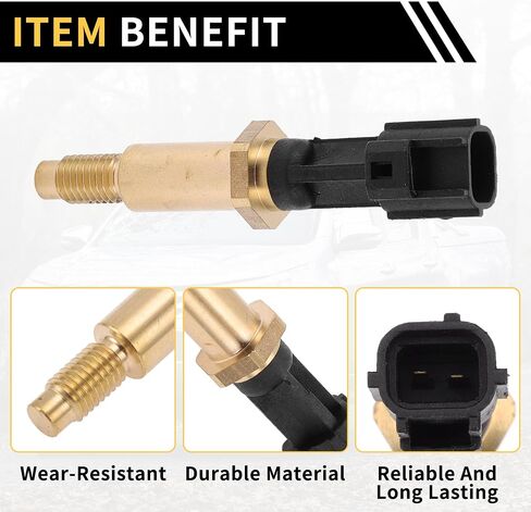 Coolant Temperature Sensor for Ford Fusion 2006-2015 Water Temperature Temp Sender Sending Unit Sensor No.8S4Z6G004A Gold Tone in Saudi Arabia
