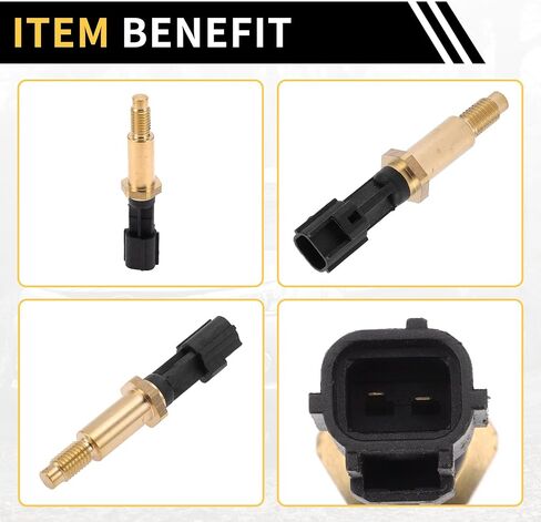 Coolant Temperature Sensor for Ford Fusion 2006-2015 Water Temperature Temp Sender Sending Unit Sensor No.8S4Z6G004A Gold Tone in Saudi Arabia