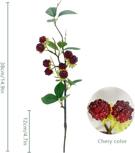 3 قطع من فاكهة التوت الأسود الصناعية، التوت الاصطناعي المقلد التوت التوت البري زينة طاولة المنزل (البرقوق المستوحى) in Kuwait