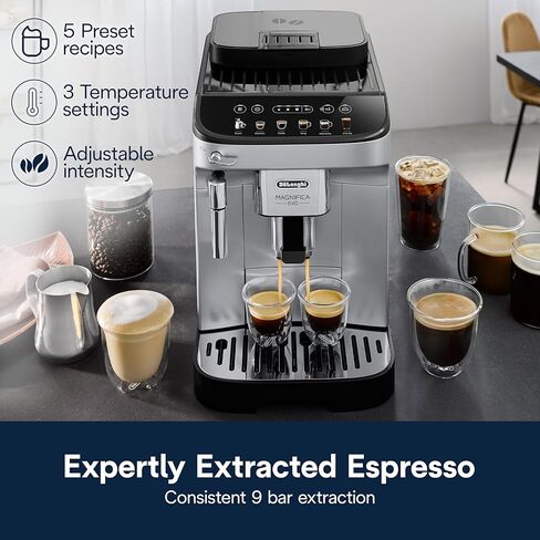 De'Longhi Magnifica Start Automatic Espresso Machine with Manual Milk Frothing, Silver in Saudi Arabia