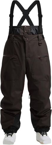 Womens Mens Ski Bibs Baggy Snowboard Pants Winter Windproof Insulated Waterproof Snow Overalls with Adjustable Straps in Saudi Arabia