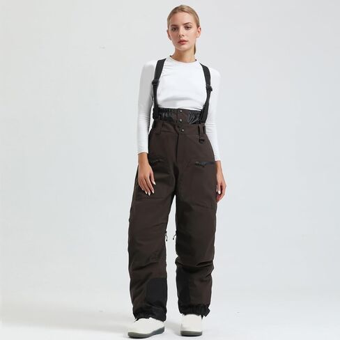 Womens Mens Ski Bibs Baggy Snowboard Pants Winter Windproof Insulated Waterproof Snow Overalls with Adjustable Straps in Saudi Arabia