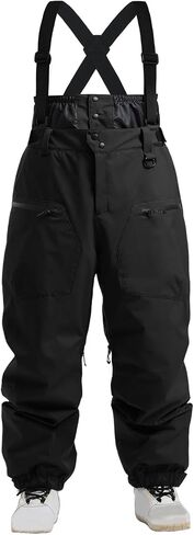 Womens Mens Ski Bibs Baggy Snowboard Pants Winter Windproof Insulated Waterproof Snow Overalls with Adjustable Straps in Saudi Arabia