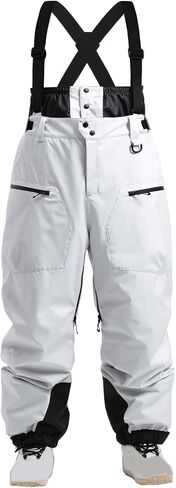 Womens Mens Ski Bibs Baggy Snowboard Pants Winter Windproof Insulated Waterproof Snow Overalls with Adjustable Straps in Saudi Arabia