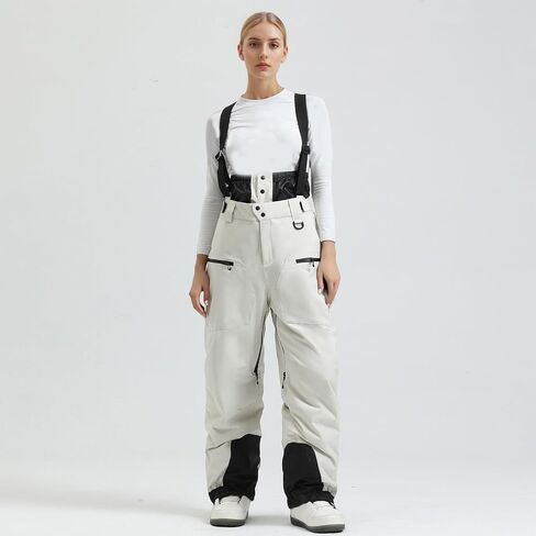 Womens Mens Ski Bibs Baggy Snowboard Pants Winter Windproof Insulated Waterproof Snow Overalls with Adjustable Straps in Saudi Arabia