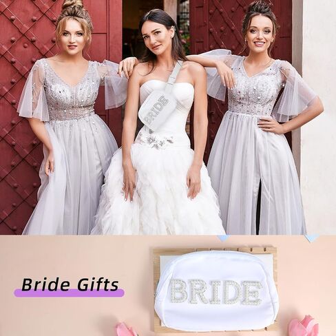 Pearl Bride Bag, Nylon Bride Fanny Pack, White fanny Pack for Bachelorette Outfits and Bridal Accessories, Waterproof Brides Gifts for Wedding Day Bachelorette Party Honeymoon Engagement in Saudi Arabia