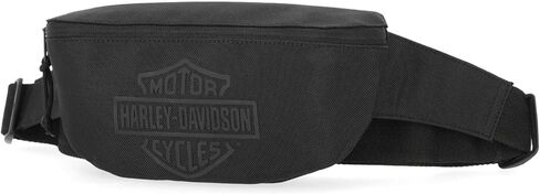Harley-Davidson Men's Bar & Shield Polyester Universal Sling Belt Bag - Black in Saudi Arabia