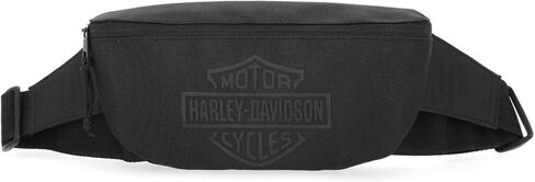 Harley-Davidson Men's Bar & Shield Polyester Universal Sling Belt Bag - Black in Saudi Arabia
