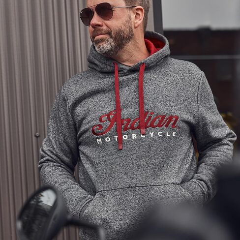 Indian Motorcycle Men's Logo Headdress Hoodie, Gray in Saudi Arabia