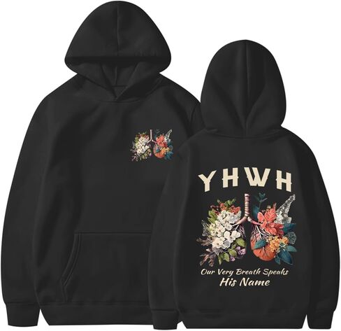 Christian Yhwh Hoodie For Men Jesus God Hoodies Faith Religious Hooded Sweatshirts Bible Verse Inspirational Pullover in Kuwait