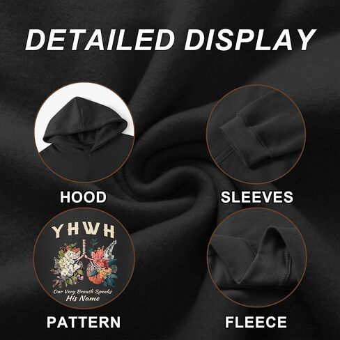 Christian Yhwh Hoodie For Men Jesus God Hoodies Faith Religious Hooded Sweatshirts Bible Verse Inspirational Pullover in Kuwait