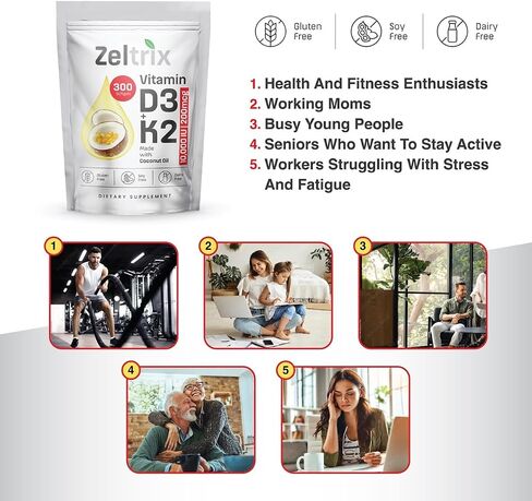 Vitamin D3 K2 10000 IU with MK-7 200 mcg – 300 Softgels – High Potency D3 K2 Supplement with Coconut Oil – Supports Bone, Heart, Immune & Teeth Health – Non-GMO, Gluten-Free, Easy to Swallow in Saudi Arabia