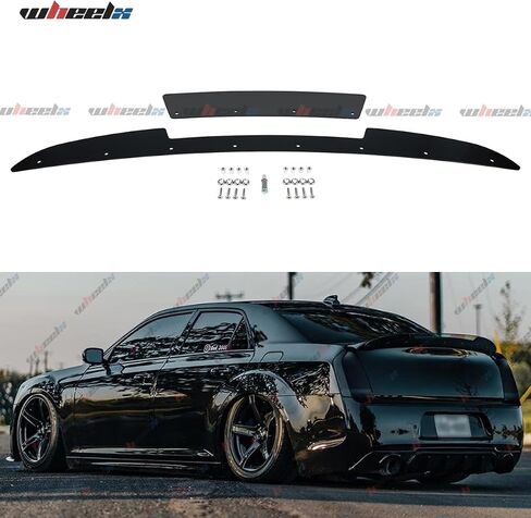قطعتان من سبويلر Wickerbill الخلفي متوافق مع 2005-2010 Chrysler 300 SRT، شفة جناح غطاء ذيل صندوق السيارة من Wicker Bill مع أداة RivNut تناسب 2005 2006 2007 2008 2009 2010 in Saudi Arabia