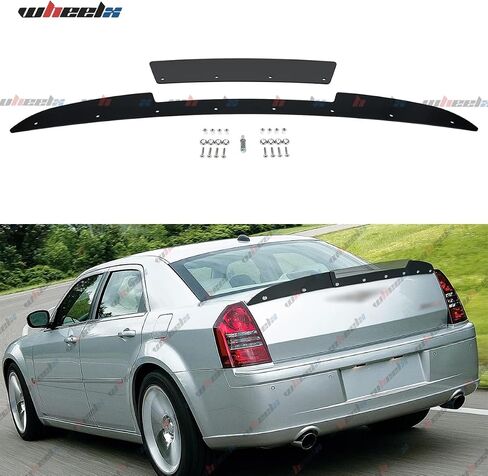 قطعتان من سبويلر Wickerbill الخلفي متوافق مع 2005-2010 Chrysler 300 SRT، شفة جناح غطاء ذيل صندوق السيارة من Wicker Bill مع أداة RivNut تناسب 2005 2006 2007 2008 2009 2010 in Saudi Arabia