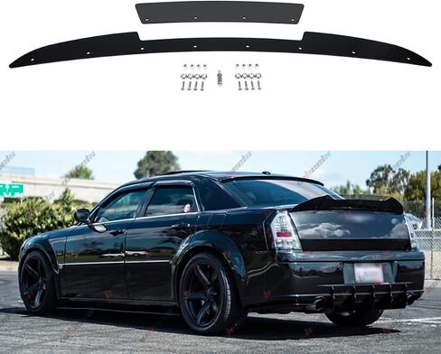 قطعتان من سبويلر Wickerbill الخلفي متوافق مع 2005-2010 Chrysler 300 SRT، شفة جناح غطاء ذيل صندوق السيارة من Wicker Bill مع أداة RivNut تناسب 2005 2006 2007 2008 2009 2010 in Saudi Arabia