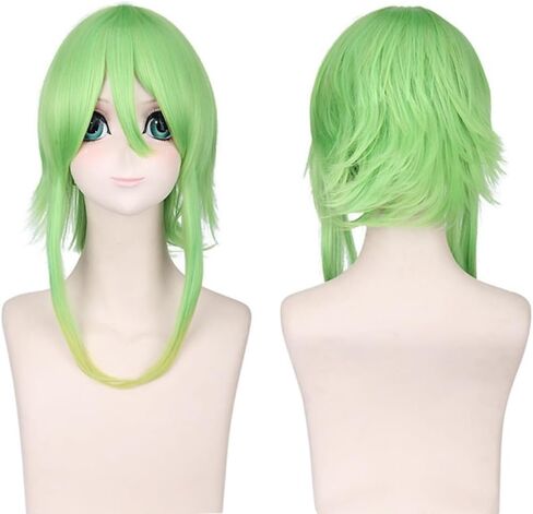Lord Shengda Megpoid Gumi Cosplay Wig Green Golden Short Layered Fluffy Wig+Wig Cap in Saudi Arabia