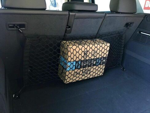 Rear Seats Trunk Organizer Cargo Net for Audi Q8 SQ8 2019-2025 – Envelope Style Cargo Net for SUV – Premium Mesh Car Trunk Organizer Vehicle Carrier Storage – Compatible with Audi Q8 in Saudi Arabia
