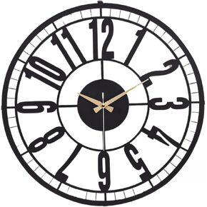 Wall Clock – Elegant Clocks for Living Room – 20-inch Wall Clock Oversized - Reloj De Pared De Metal – Silent Wall Clocks for Home Decor – Clocks for Bedrooms (Nullo) in Saudi Arabia