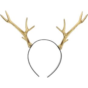 Golden Deer Antler Headband Cosplay Hair Accessories for Parties for Halloween and Theatrical Performances Eye Catching Party Headdress in Kuwait