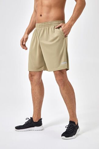 Men's Quick-Dry Athletic Shorts with Pockets, Lightweight Workout Shorts, Breathable Running Shorts with Elastic Waistband in Saudi Arabia