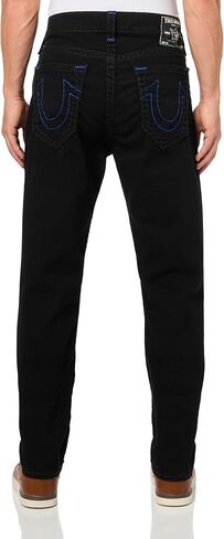 True Religion Men's Rocco Super T Jeans - Non-Flap Pockets, 32-Inch Inseam, Skinny Slim Fit in Saudi Arabia