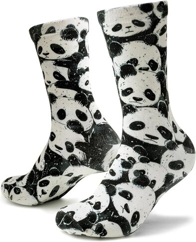 3D Crew Socks for Men & Women - 360° Wrap Print, Moisture-Wicking Novelty Socks Unisex One-Size in Saudi Arabia
