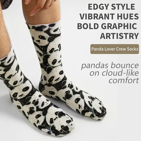 3D Crew Socks for Men & Women - 360° Wrap Print, Moisture-Wicking Novelty Socks Unisex One-Size in Saudi Arabia