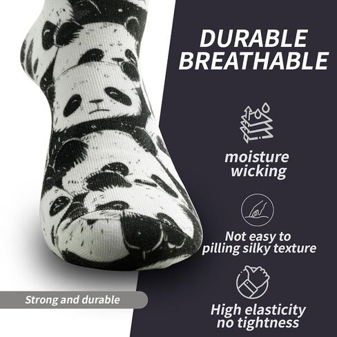 3D Crew Socks for Men & Women - 360° Wrap Print, Moisture-Wicking Novelty Socks Unisex One-Size in Saudi Arabia