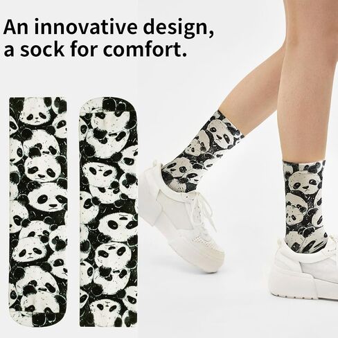3D Crew Socks for Men & Women - 360° Wrap Print, Moisture-Wicking Novelty Socks Unisex One-Size in Saudi Arabia