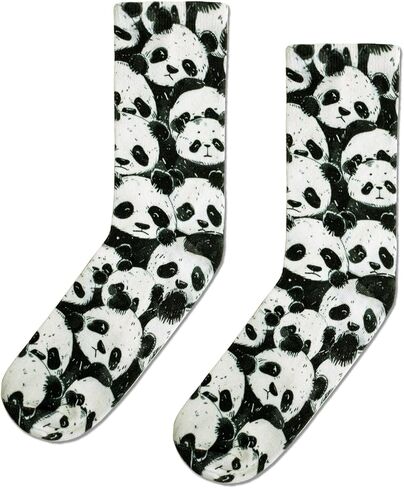 3D Crew Socks for Men & Women - 360° Wrap Print, Moisture-Wicking Novelty Socks Unisex One-Size in Saudi Arabia