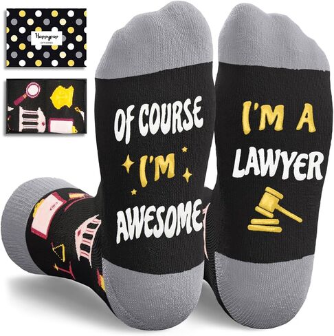 HAPPYPOP Lawyer Gifts Ideas - Law Enforcement Attorney Law School Student Graduation Gifts, Lawyer Socks in Saudi Arabia